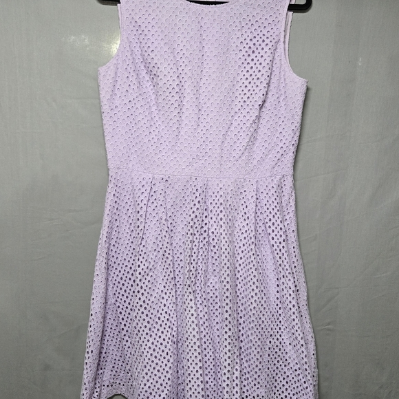 Betsey Johnson Lavender Eyelit Dress Size‎ 12, Cut out Summer Dress - Picture 2 of 14